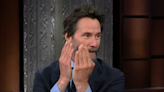 Keanu Reeves Cracked His Kneecap "Like a Potato Chip" After Filming a Cold Plunge Scene with Seth Rogen and Aziz Ansari | Exclaim!