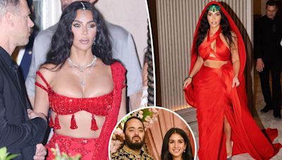 Kim Kardashian put on blast for wearing red to Ambani wedding in India: ‘That’s saved for the bride’