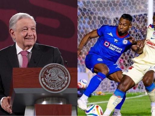 Felicita AMLO al América, al Cruz Azul y a la afición por la final