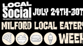 Which food businesses are participating in this year's Local Eatery Week in Milford?