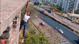 Pune girl performs stunt by hanging from top of building; video goes viral