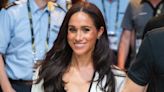 Meghan Markle Wore A Thing: Contrast J.Crew Cardigan With Staud Shorts Edition