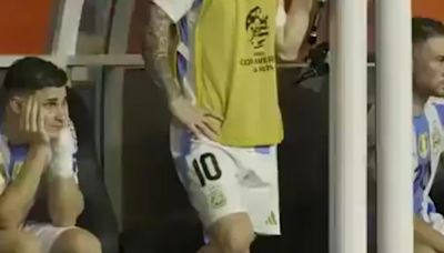 Video: la emocionante reacción de Lionel Messi desde el banco en el gol de Lautaro Martínez