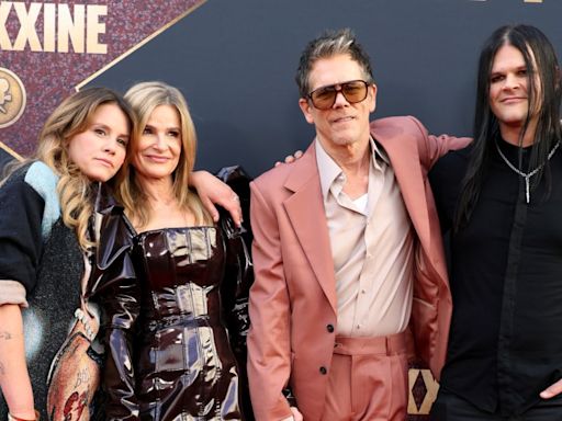 Kevin Bacon and Kyra Sedgwick’s Kids Sosie and Travis Bring Goth-inspired Looks to ‘MaXXXine’ Red Carpet Premiere