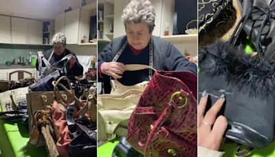 Le pidió a su abuela que sacara todas las carteras que tenía guardadas y la mujer sorprendió en las redes