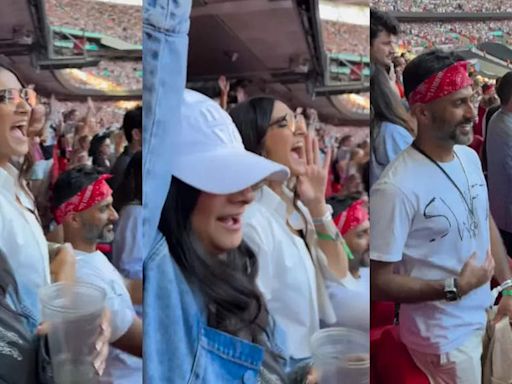 Sonam Kapoor and Rhea Kapoor scream their hearts out at Taylor Swift’s London concert; Anand Ahuja declares himself as a ‘Swiftie’ | - Times of India