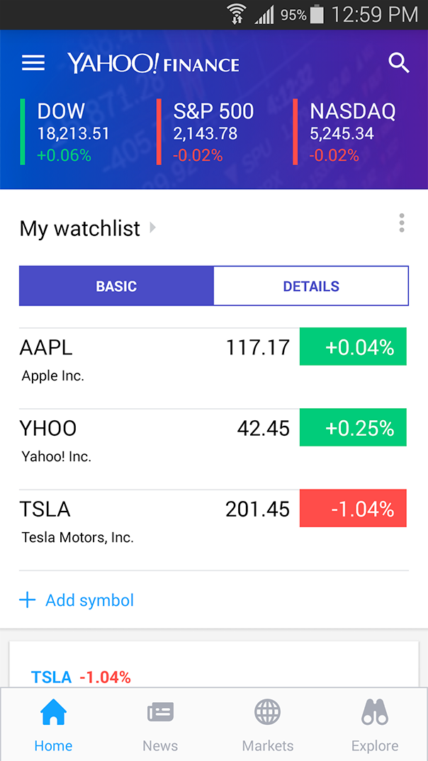 download yahoo finance live