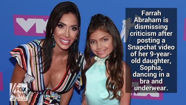 Farrah Abraham Posts Video Of 9 Year Old Daughter Dancing In Bra And