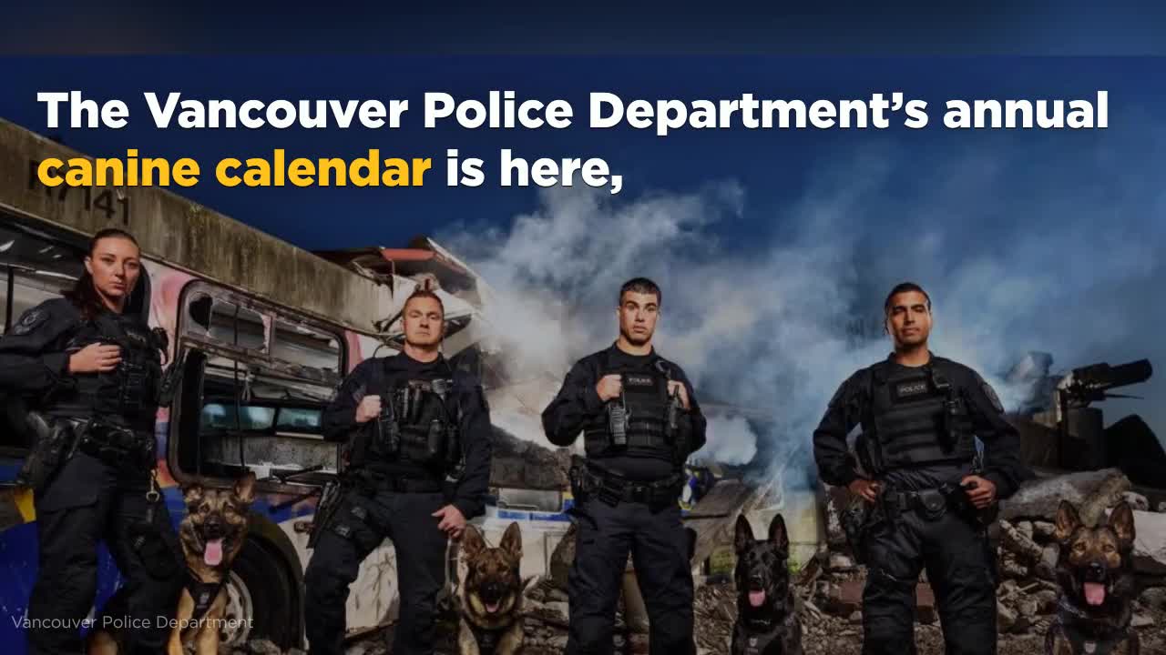 Vancouver Police Department releases 2019 canine unit calendar