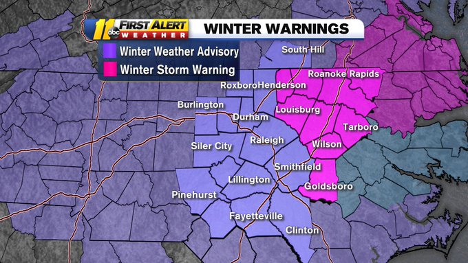 NC weather: Winter Storm Warning issued in North Carolina