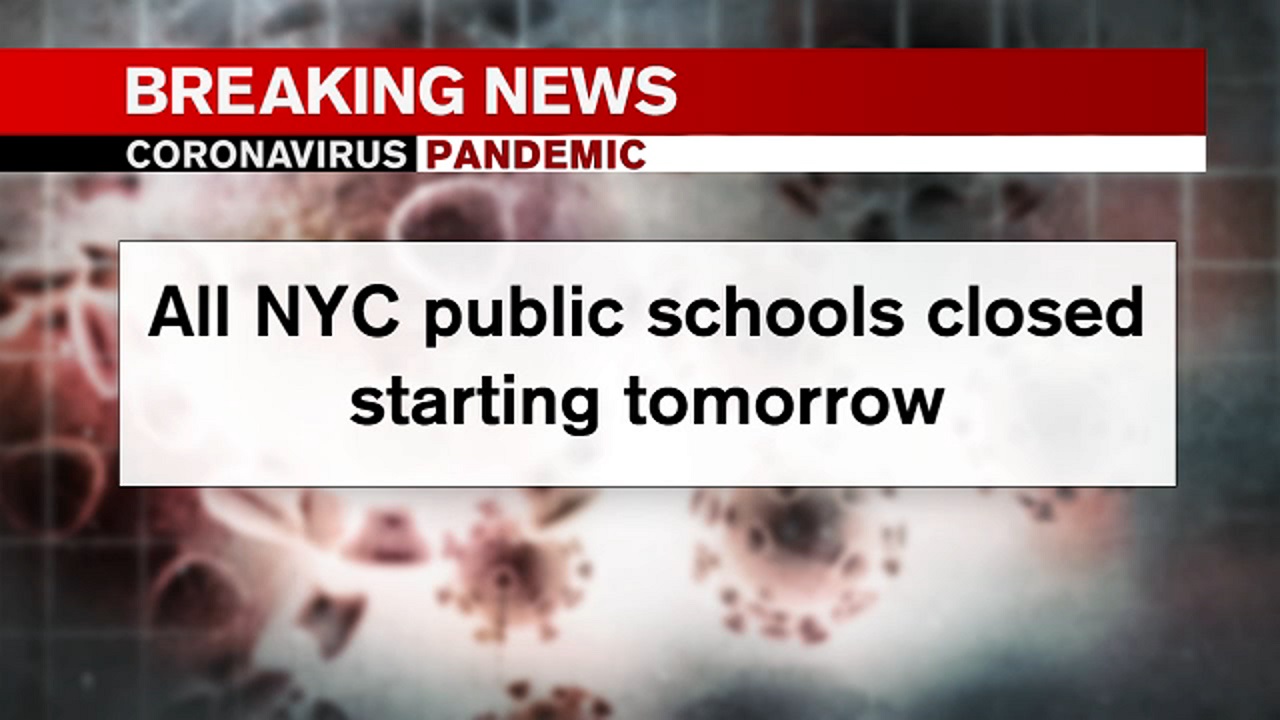 Nyc Schools To Close Monday Through At Least April th