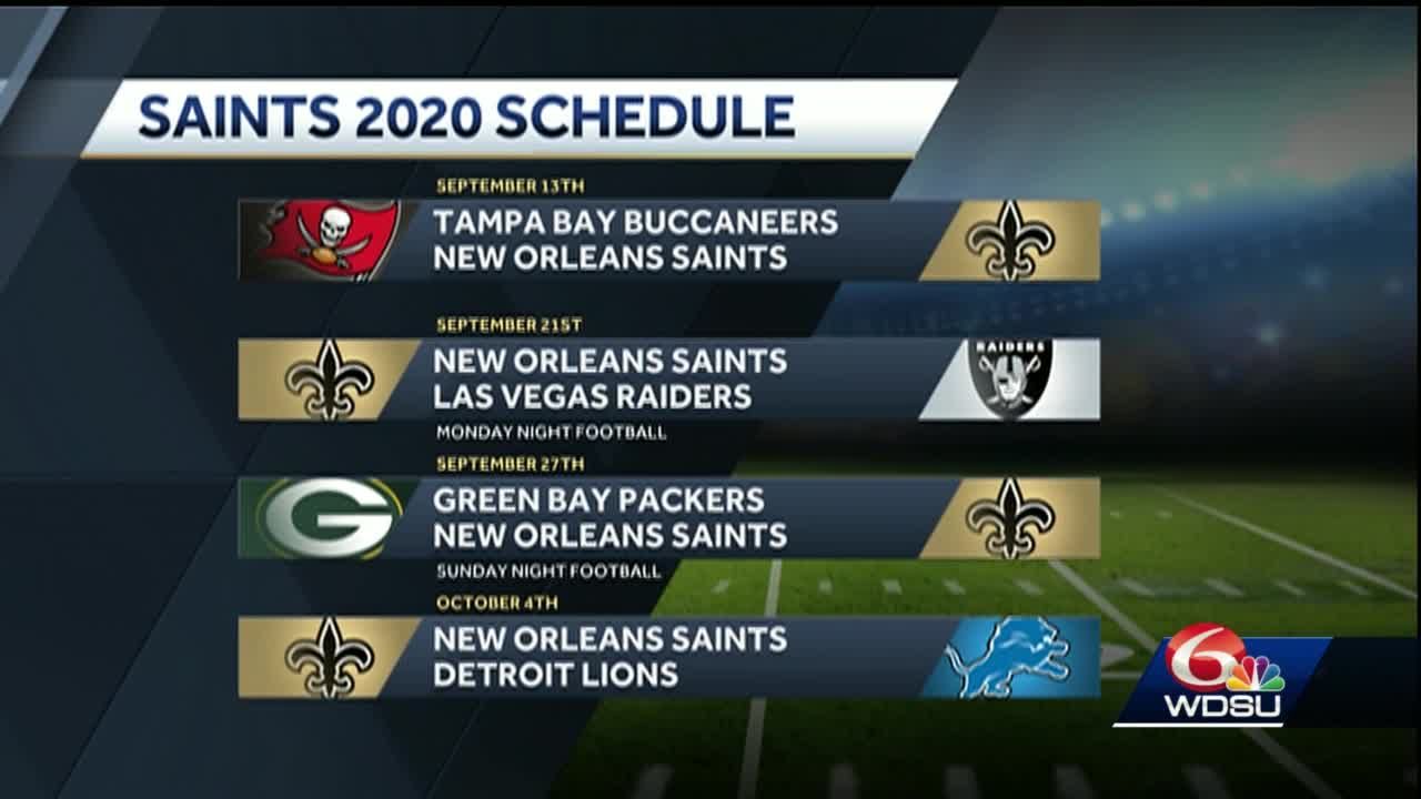 New Orleans Saints 2020 schedule