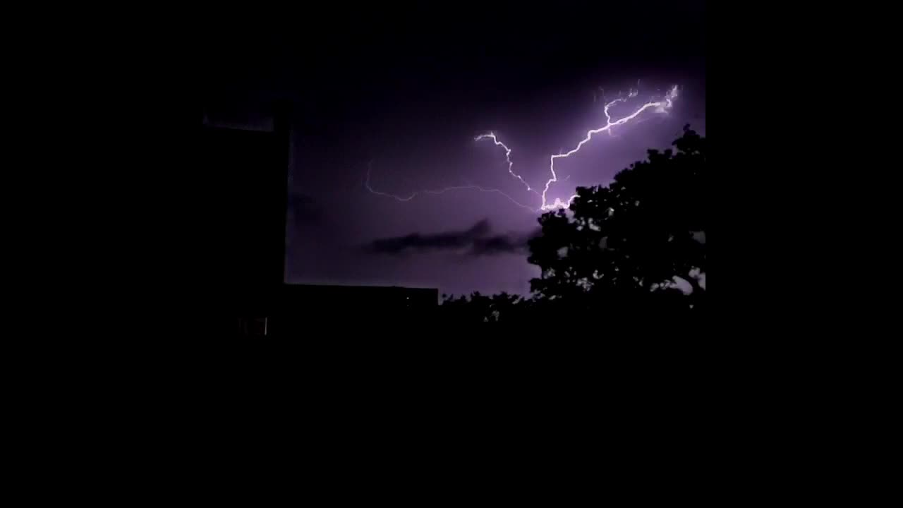 pink lightning storm