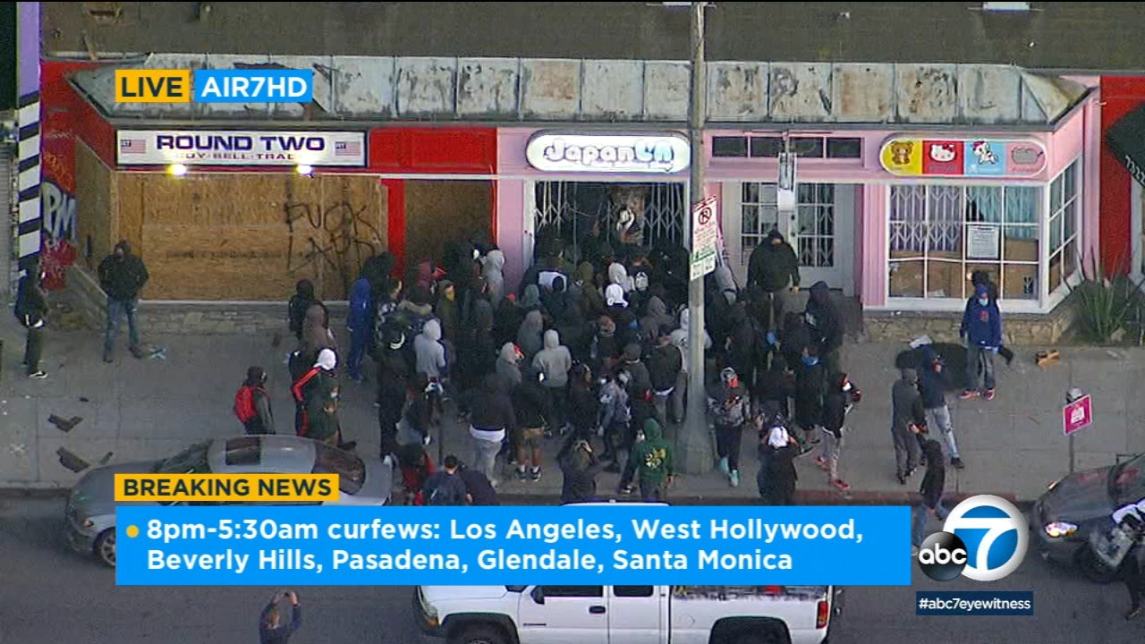 Protesters damage stores at The Grove, Rodeo Drive