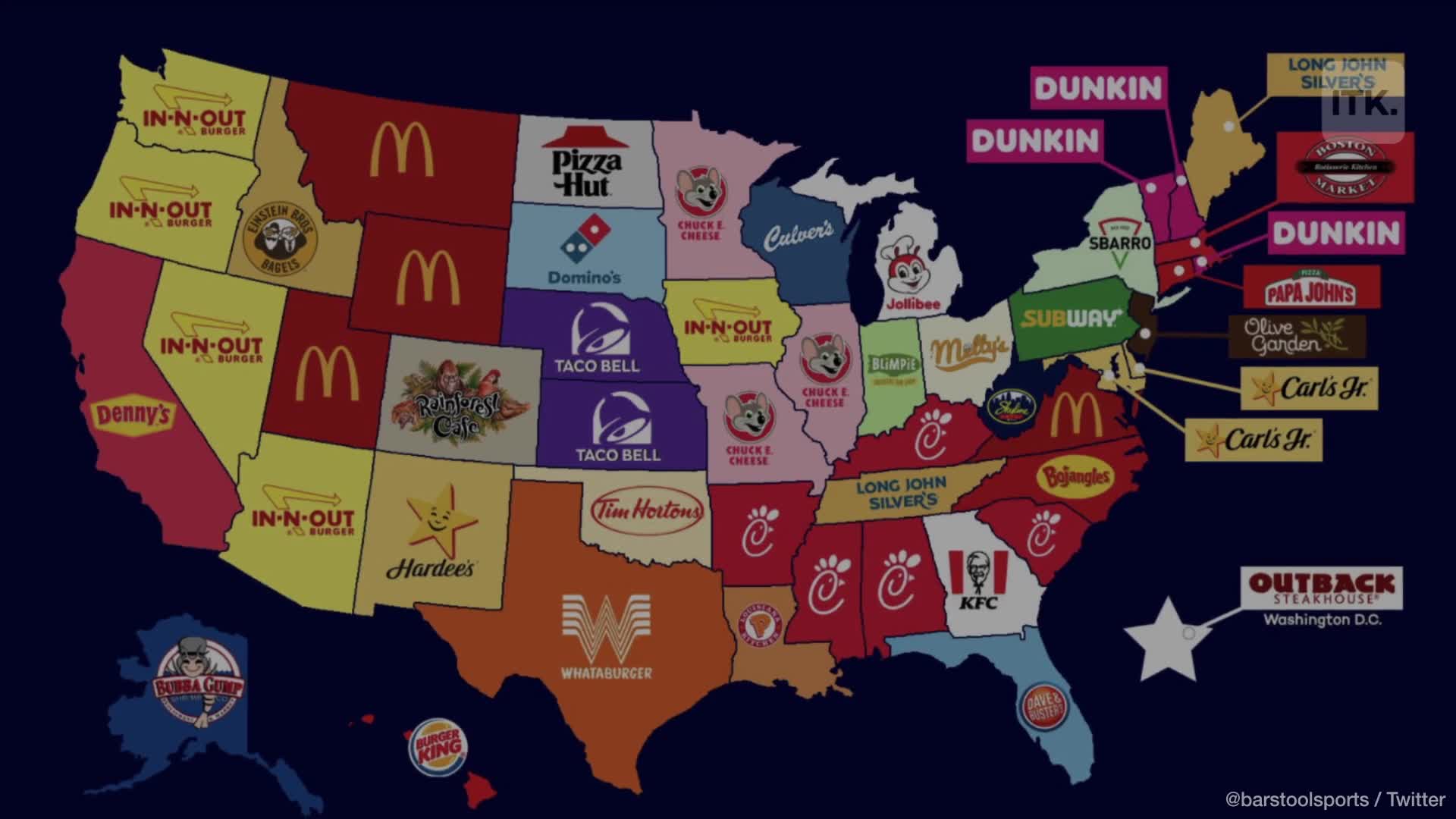 Study reveals top fast-food restaurants in America by state