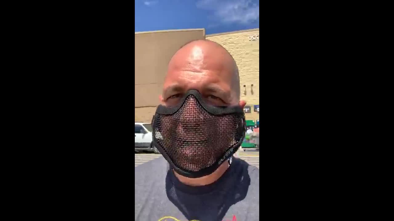 Florida face mask law: Mesh-mask man goes to Walmart as protest