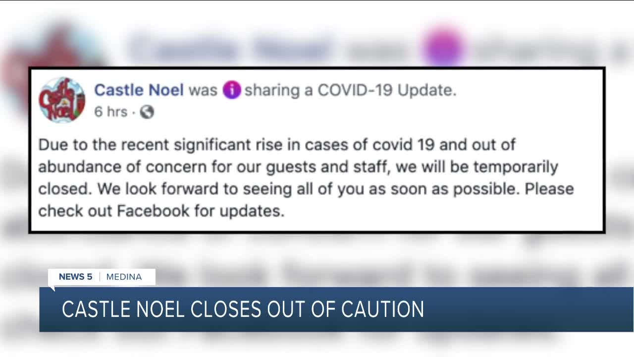 Castle Noel Temporarily Closing Out Of Abundance Of Concern Following Rise Of Covid 19 Cases