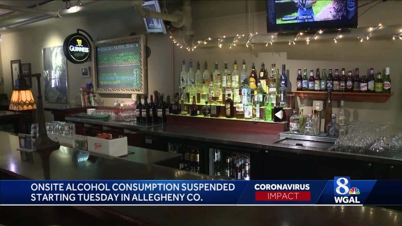  Bars  restuarants in Allegheny County no longer allowed to 