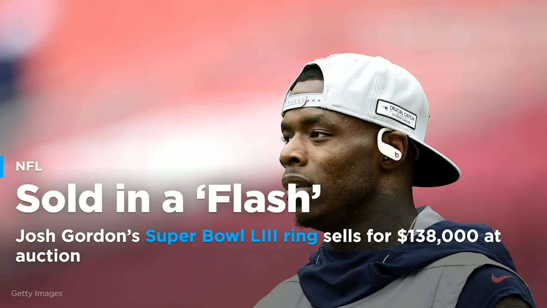 Josh Gordon's Patriots Super Bowl ring is up for auction