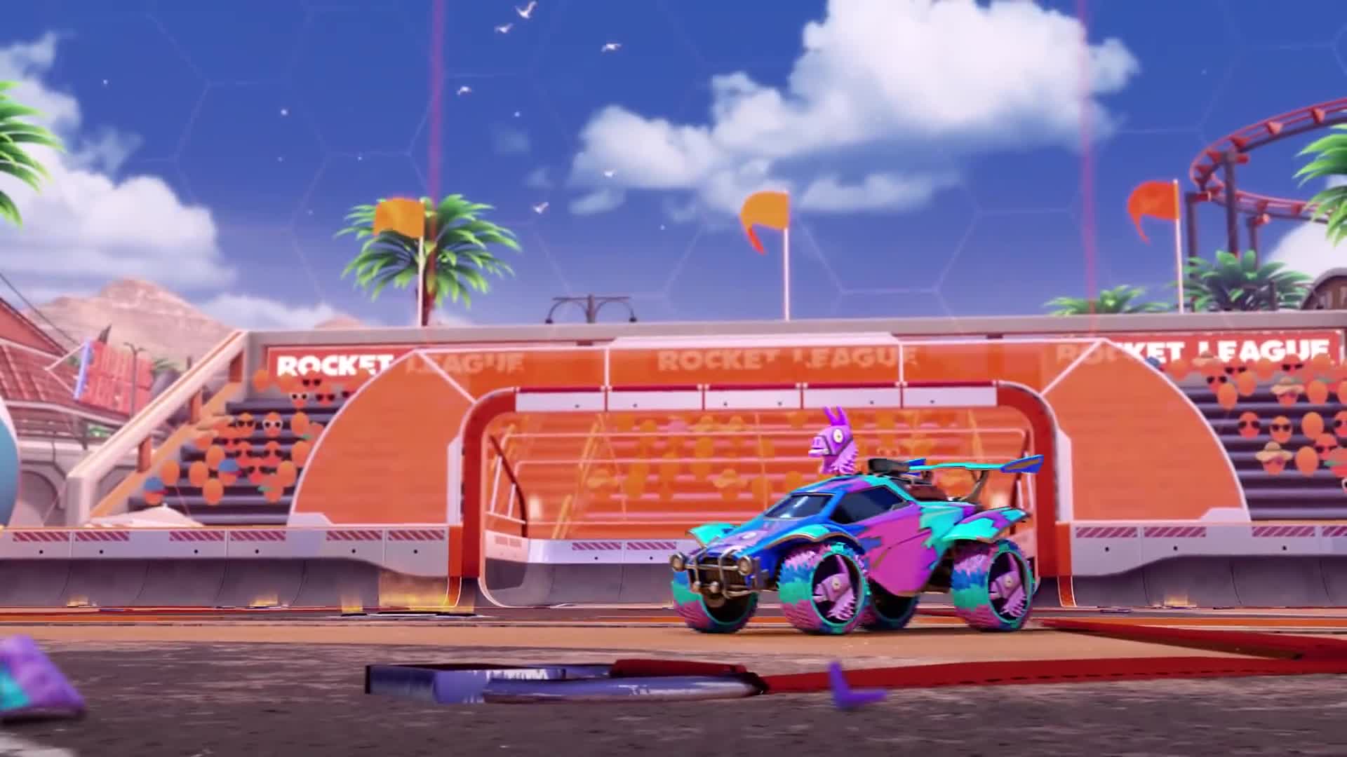 Rocket League Llama Rama Fortnite Crossover Event Trailer