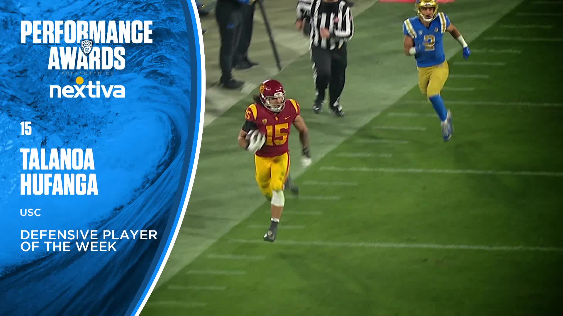 USC's Talanoa Hufanga wins Pac-12 Defensive Player of the Week accolades  after forcing two second-half turnovers at UCLA