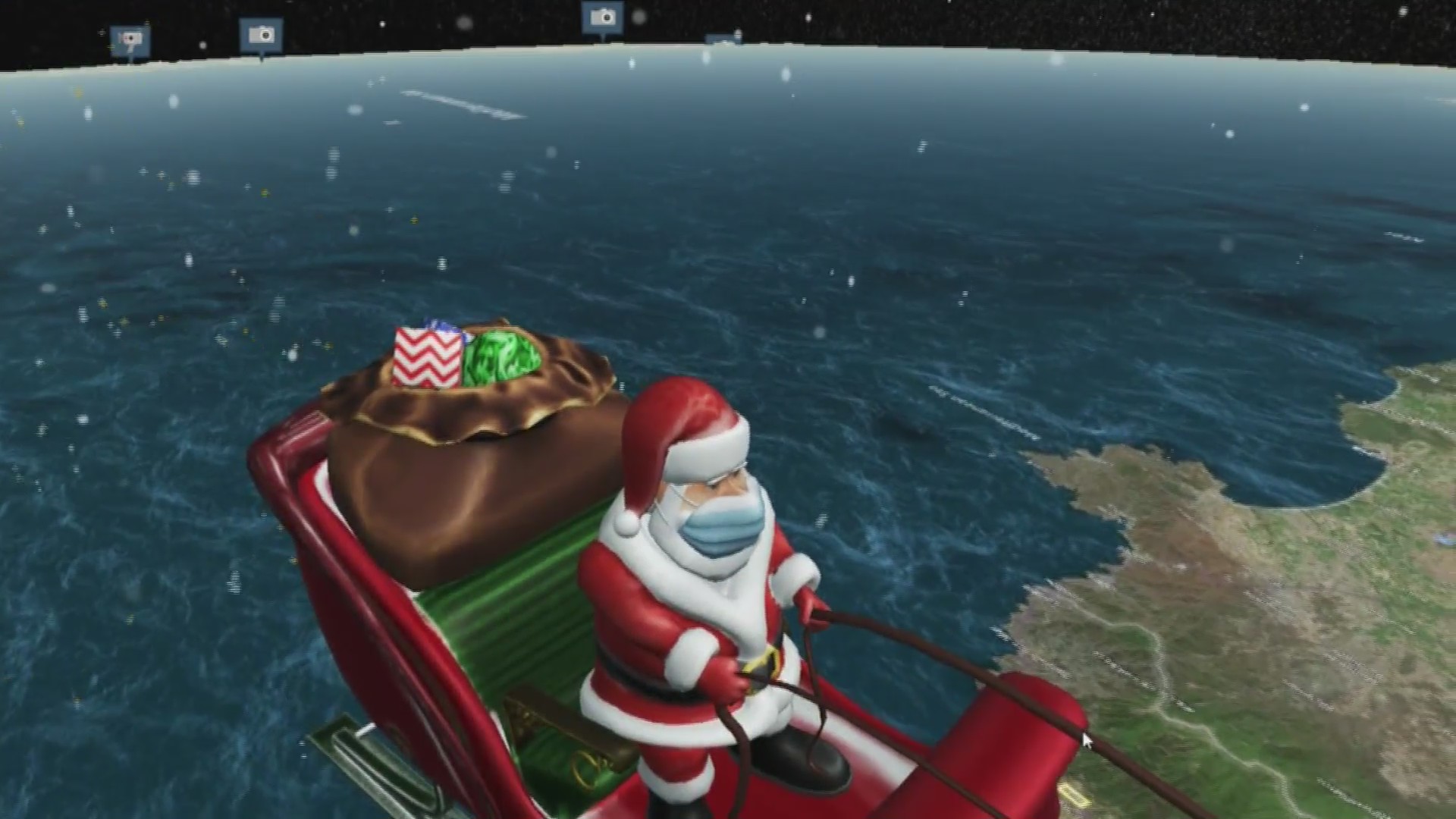 NORAD accompanies Santa Claus on his gift-giving journey around the world