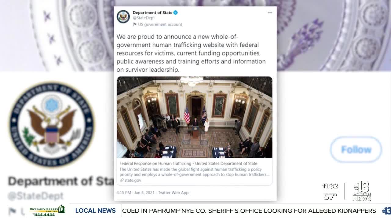 Η κυβέρνηση των ΗΠΑ εγκαινιάζει έναν νέο ιστότοπο βοήθειας για τους επιζώντες της εμπορίας ανθρώπων