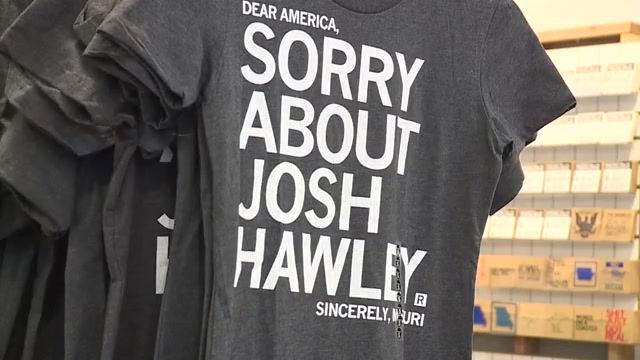 Sen. Josh Hawley says he won't apologize; Missouri t-shirt maker apologizing for him