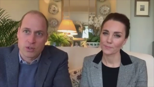Prince William and Kate speak to frontline workers