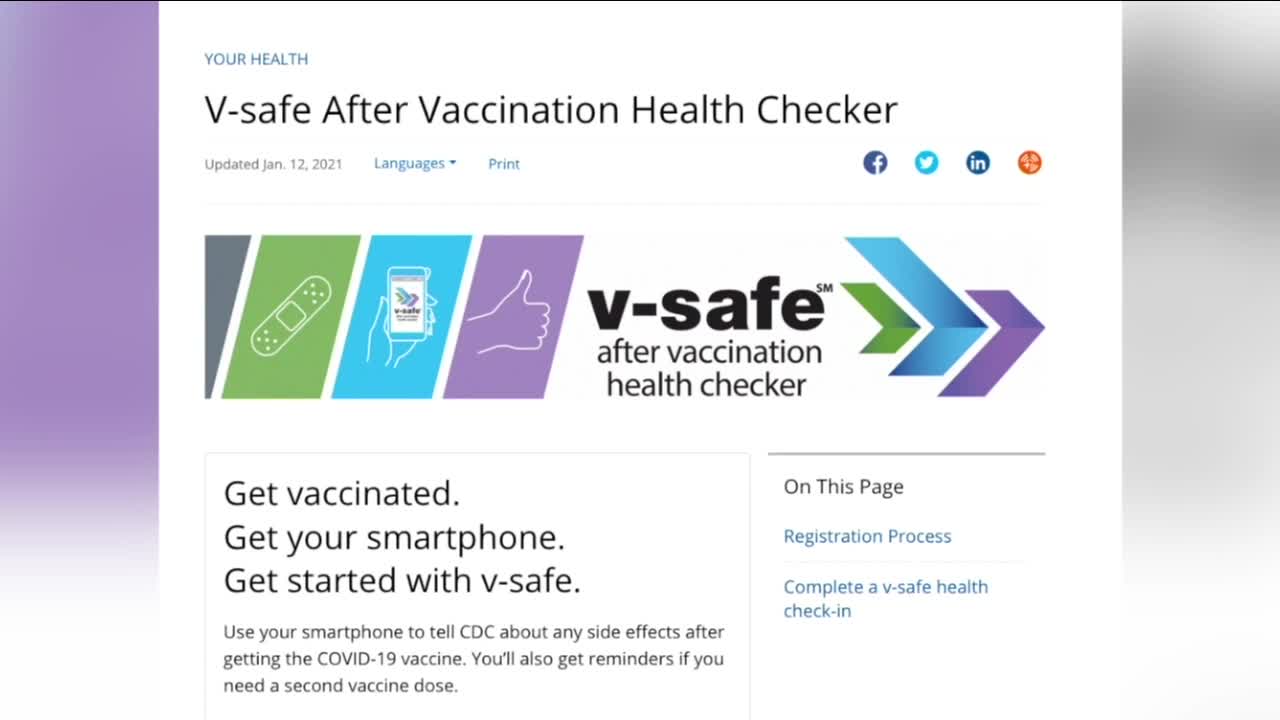 v safe after vaccination health checker app