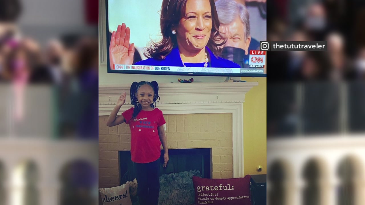 Girls around US watch with awe as Kamala Harris sworn in as VP - Yahoo News