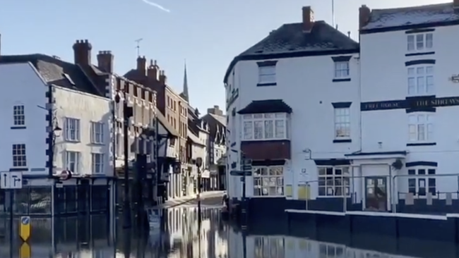 Shrewsbury Left Flooded After River Severn Bursts Its Banks - Yahoo News