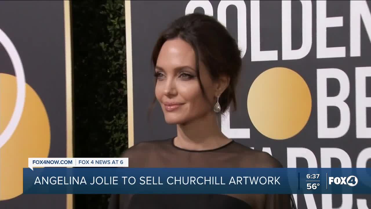 Angelina Jolie Porn Captions Brother - Angelina Jolie selling Churchill art