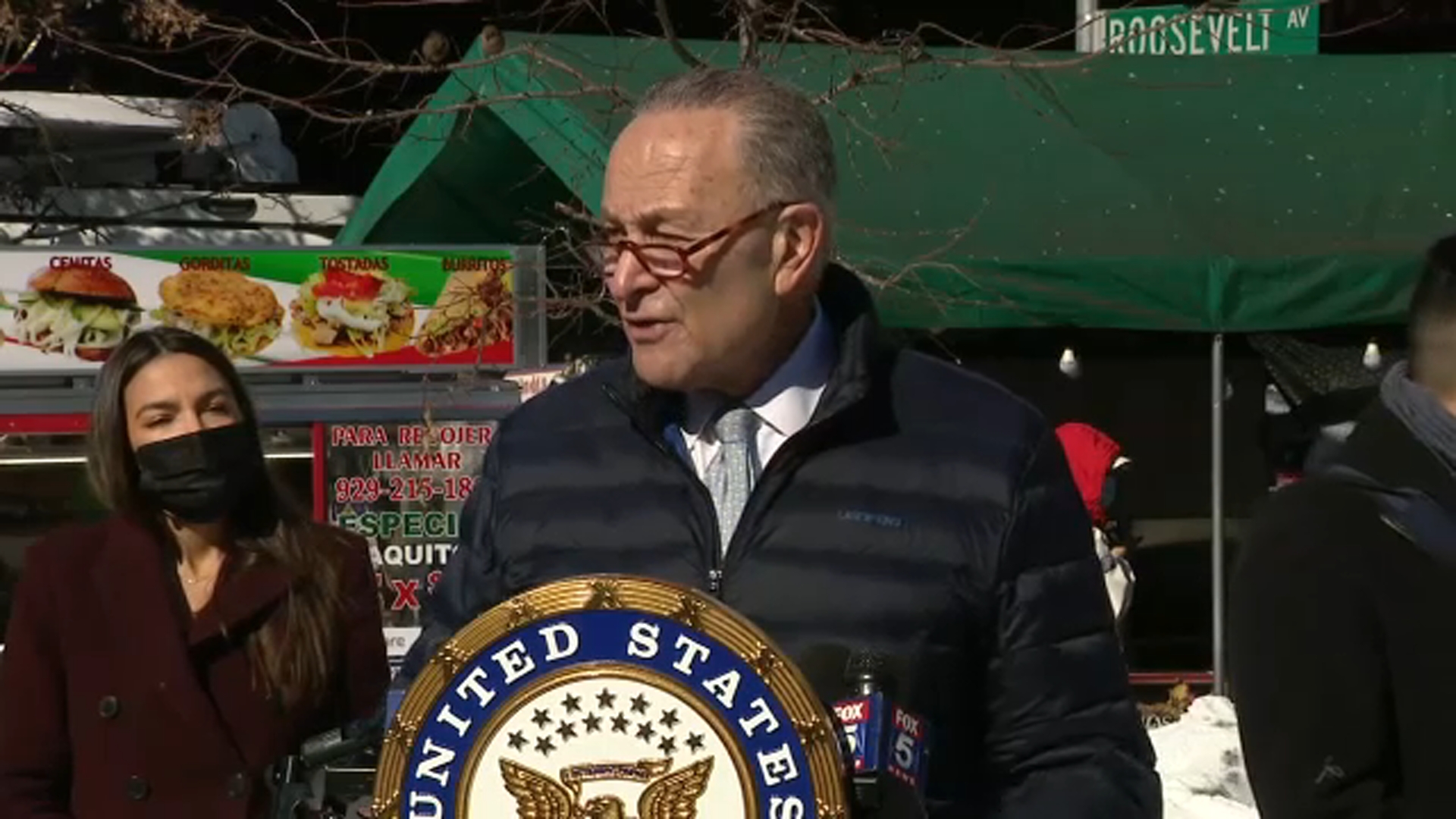 Raw Video: Sen. Schumer announces COVID funeral relief