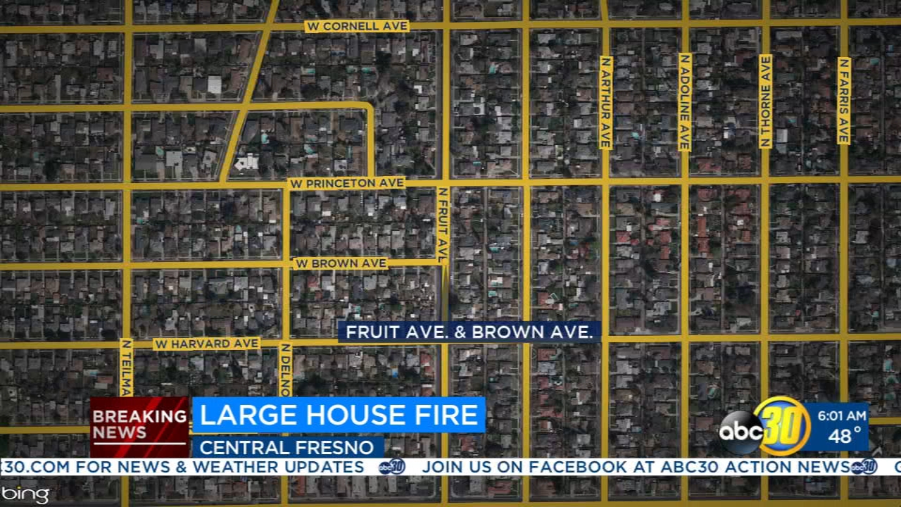 Flames explode in Fresno’s central house, no injuries reported