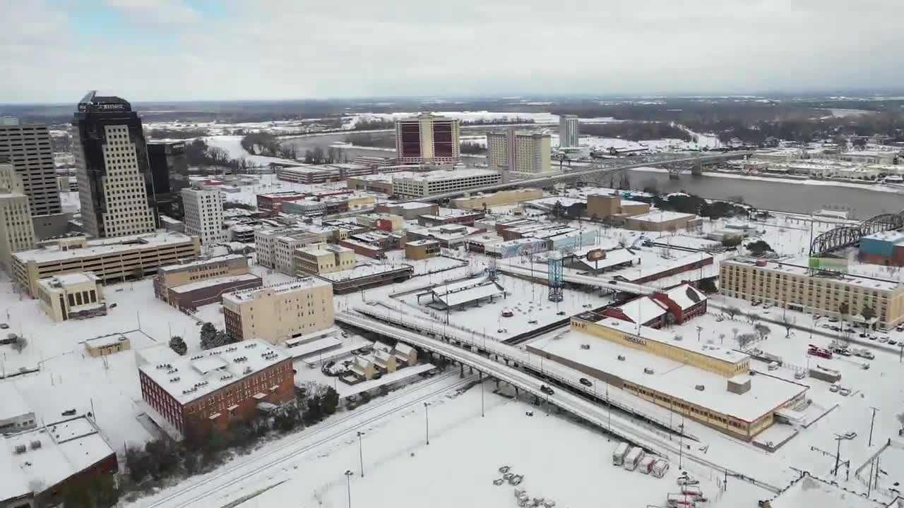 View of Shreveport in the snow