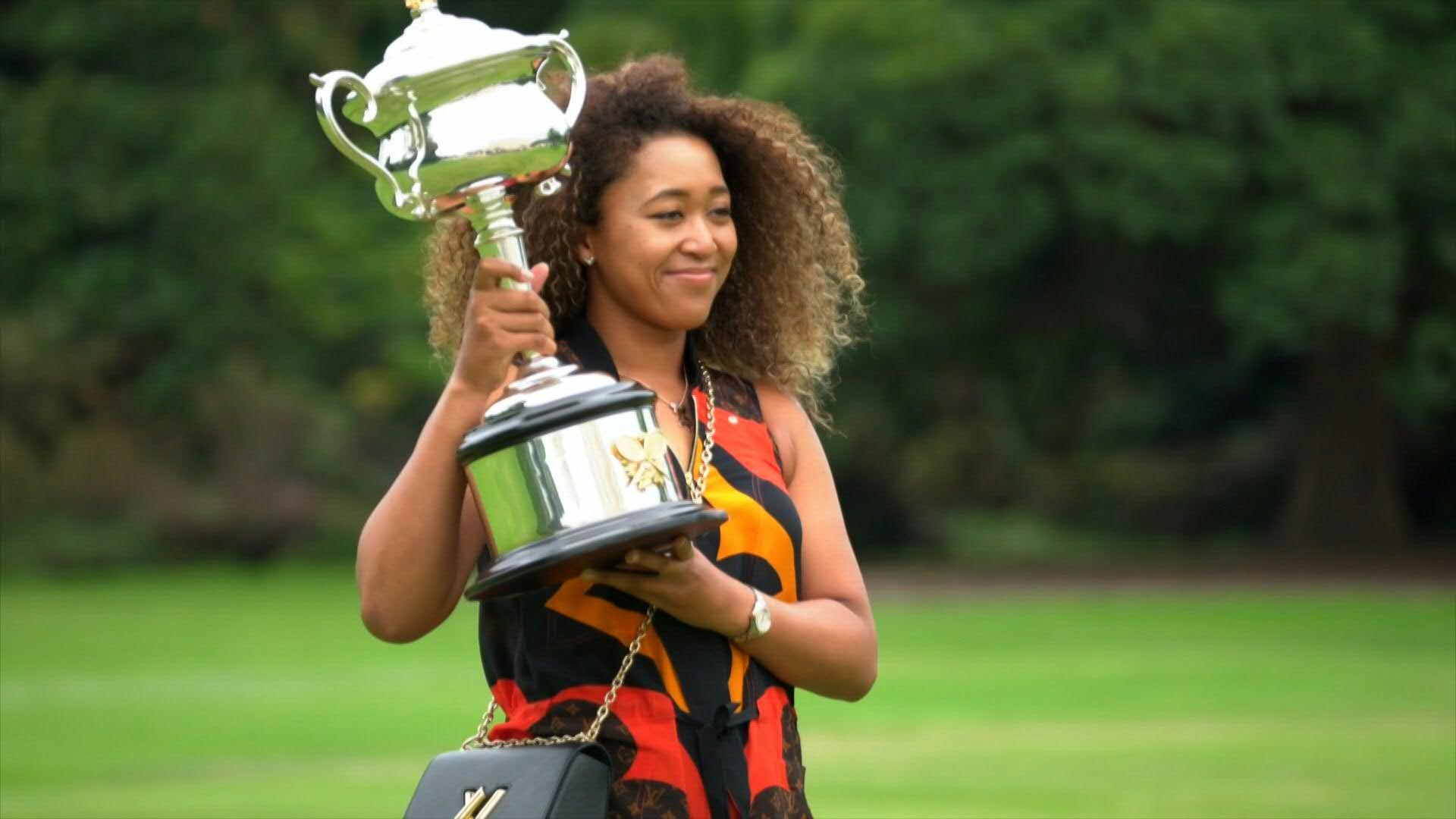 Naomi Osaka Celebrates Australian Open Win