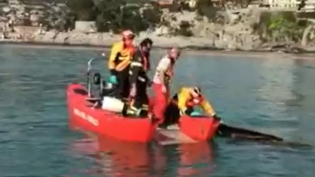 Firefighters Recover Coffins From Sea After Landslide Hits Cliffside Cemetery