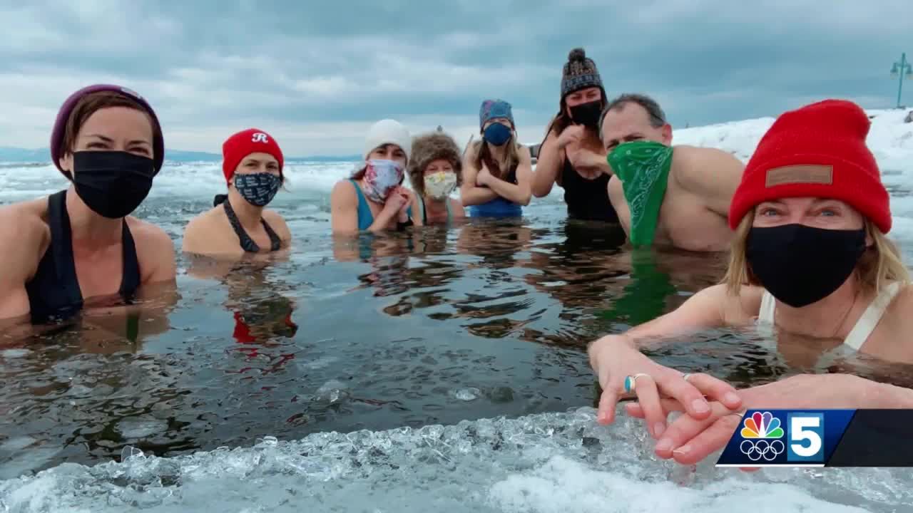 'Red Hot Chilly Dippers' brave frigid water for fun and charity - Yahoo News