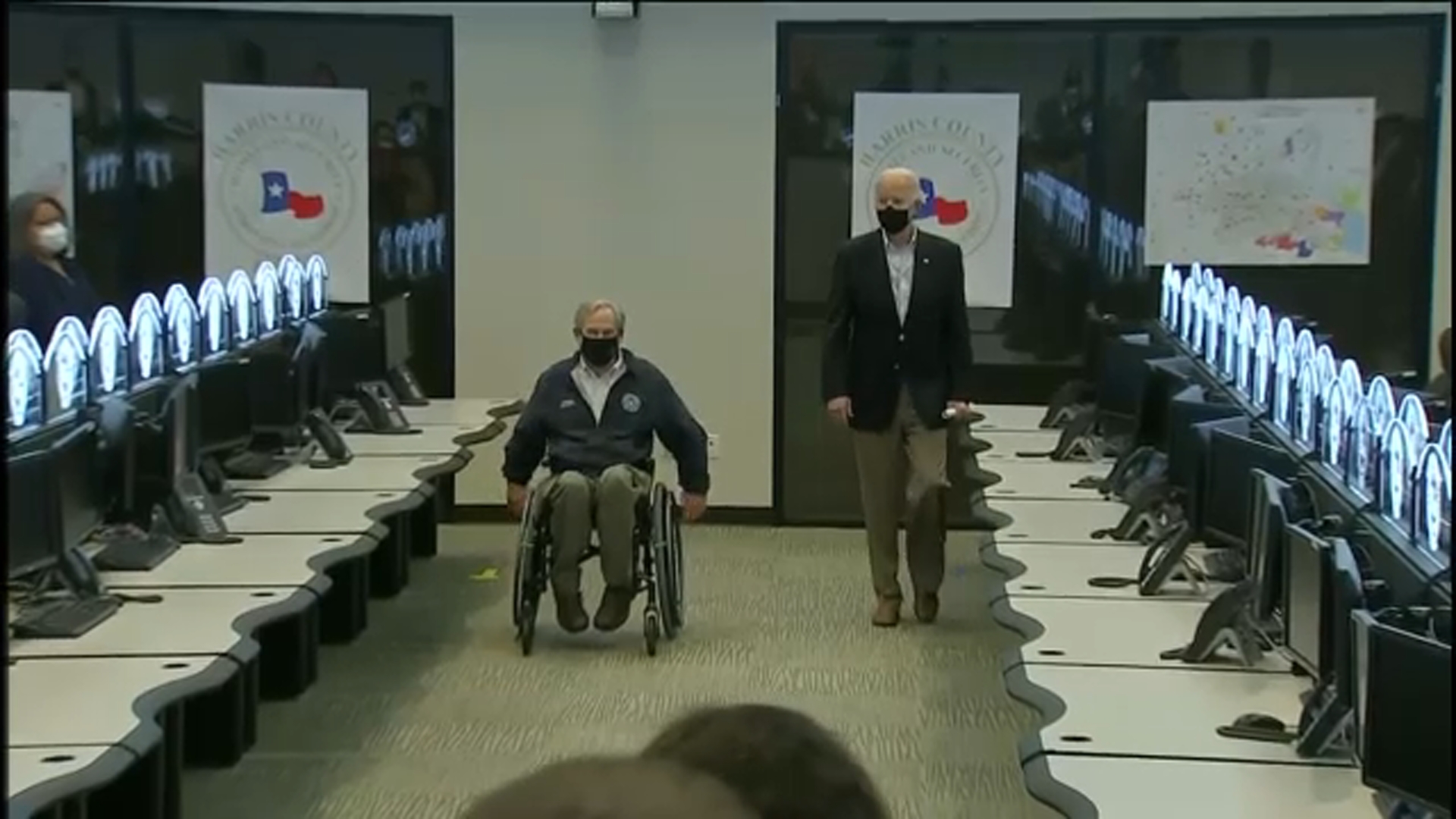 President Biden and Gov. Abbott tour Harris Co. OEM