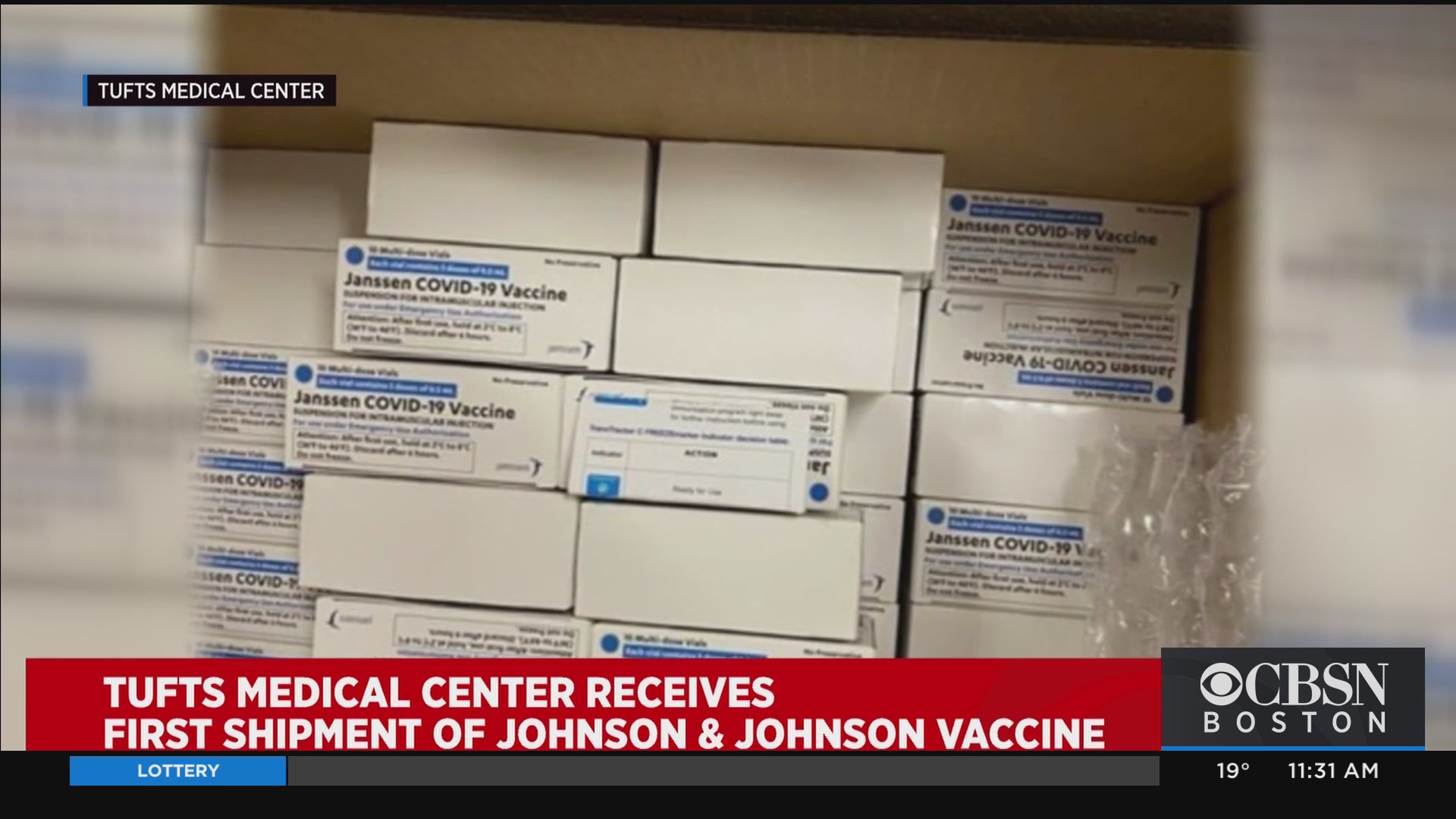 Tufts Medical Center Receives First Shipment Of Johnson & Johnson Vaccine