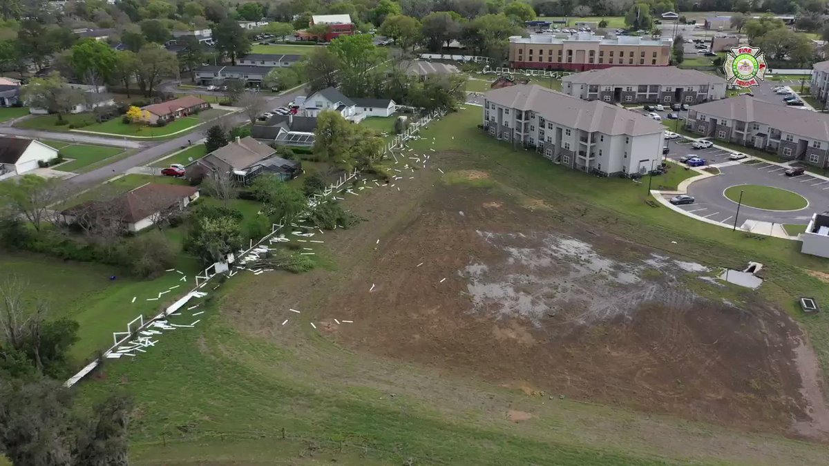 Storm Damage in Tampa Area Shown in Aerial Footage