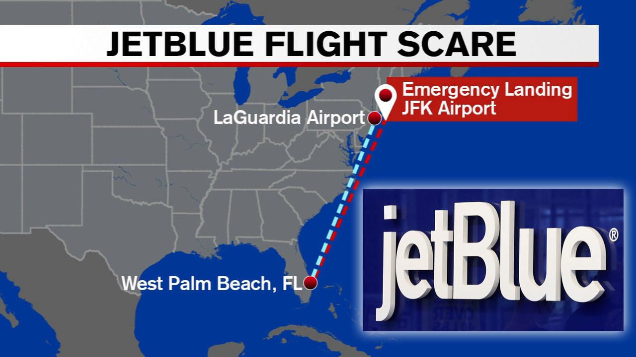 Emergency landing at JFK by JetBlue flight