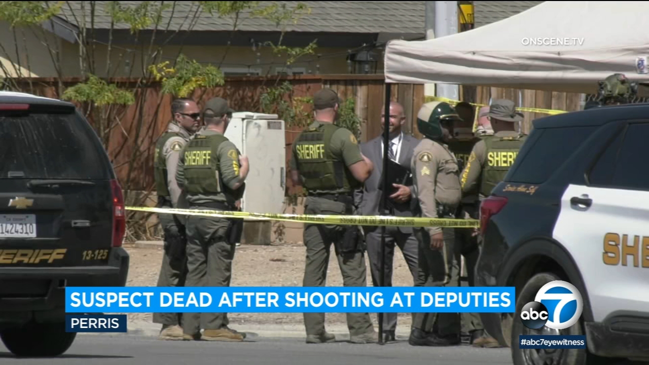 Suspect found dead in Perris home after deputy injured in shooting