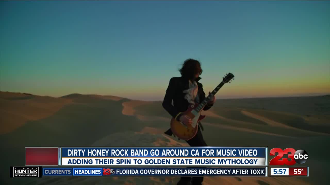 Dirty Honey Rock Band Go Around California For Music Video Adding Their Spin To Golden State Music Mythology