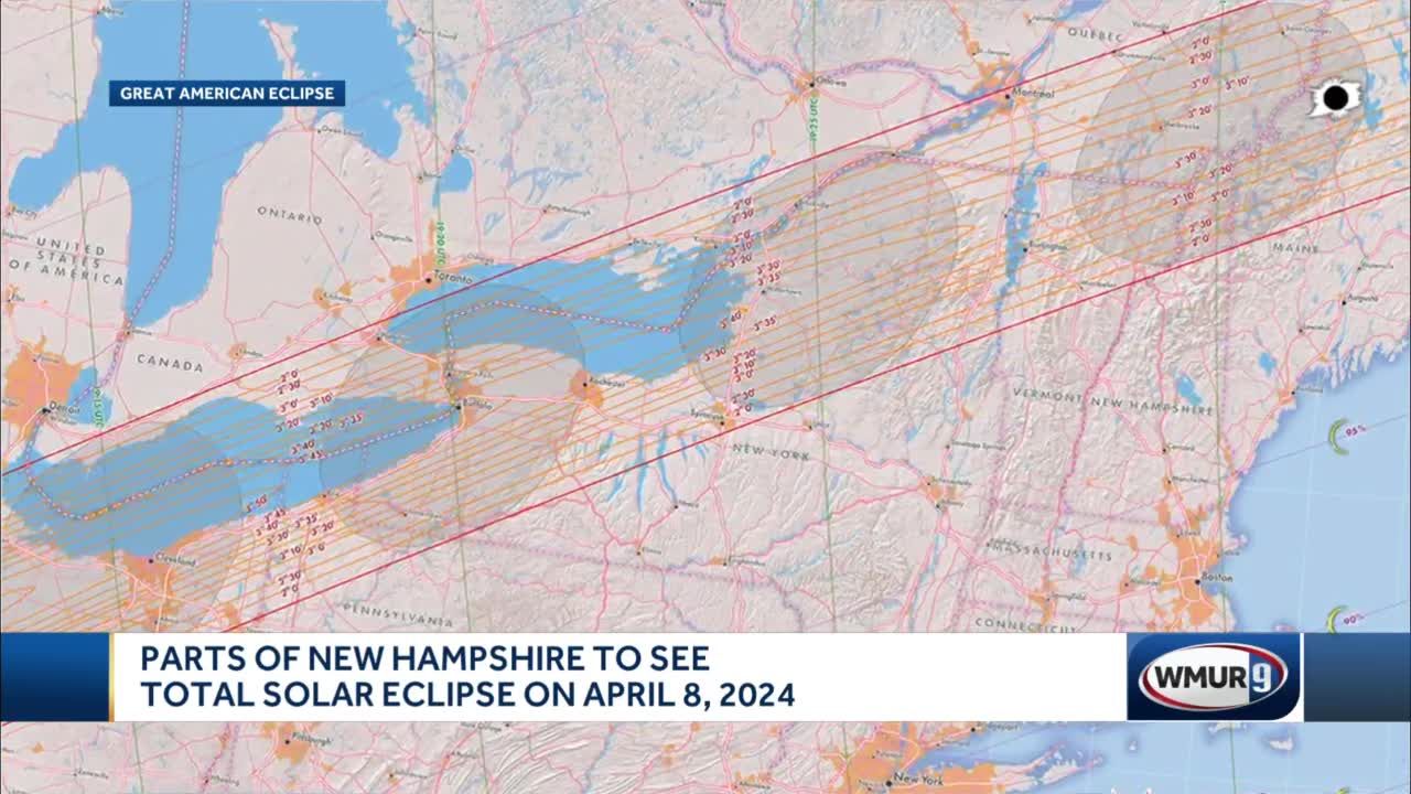 Parts of New Hampshire to see total solar eclipse on April 8, 2024
