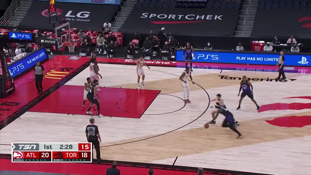 Freddie Gillespie with a dunk vs the Atlanta Hawks