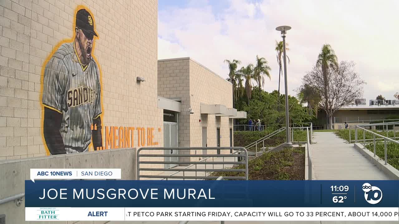 Joe Musgrove mural to be unveiled at Grossmont High School