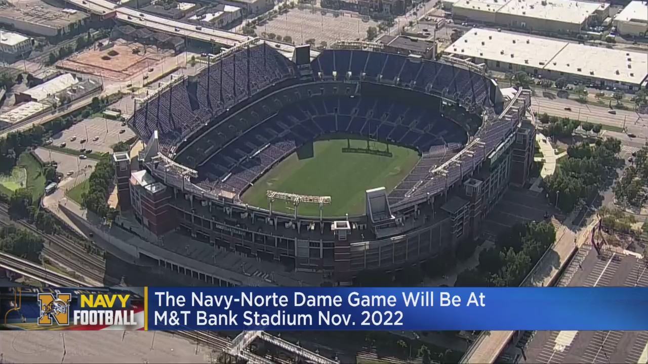 2022 Navy-Notre Dame Game Will Be Played At M&T Bank Stadium