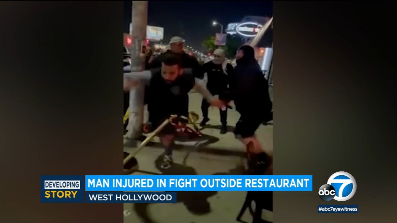 Apparent Pro Palestinian Protesters Brawl Outside La Restaurant - brawl stars no bbb video